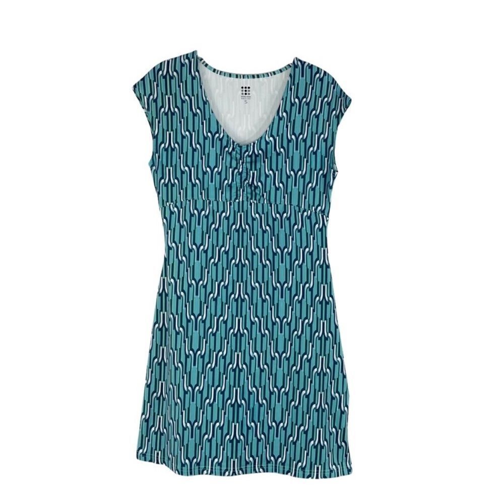 Title Nine Turquoise Diamalete‎ Athletic Dress Sz S turquoise aqua blue
